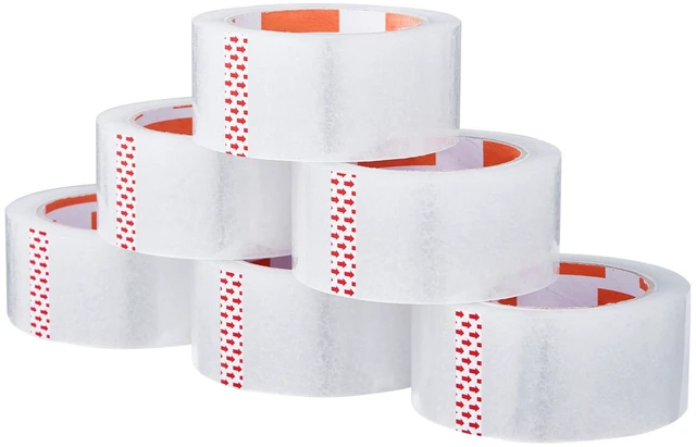 Alt view image 6 of 7 - Clear Packing Tape 6 Rolls 65 Yards Clear Shipping Tape with Dispenser 2.7 Mil