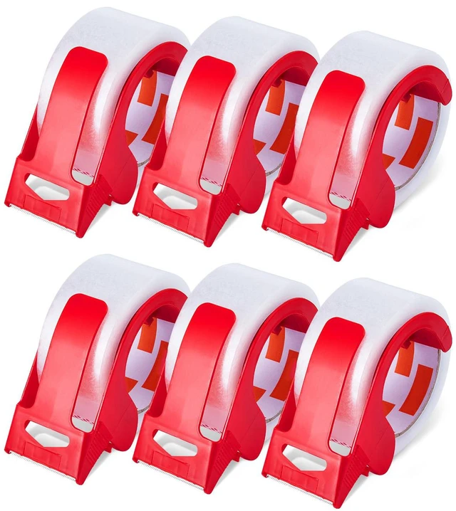 Alt view image 7 of 7 - Clear Packing Tape 6 Rolls 65 Yards Clear Shipping Tape with Dispenser 2.7 Mil