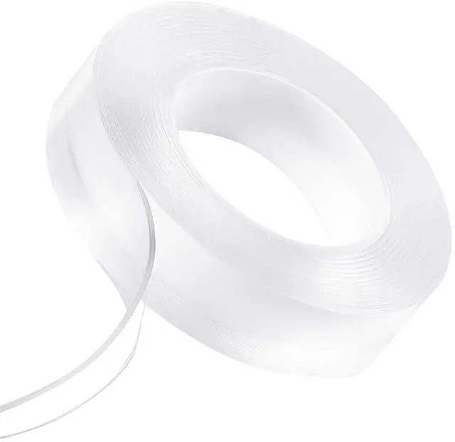 Alt view image 2 of 7 - Double Sided Tape Heavy Duty, 16 ft Nano Mounting Tape(3 Pack), Strong Adhesive & Reusable, Clear Two Sided Wall Tape, Removable Poster Picture Hanging Strips for Home Office Car Outdoor Use