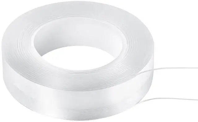 Alt view image 5 of 7 - Double Sided Tape Heavy Duty, 16 ft Nano Mounting Tape(3 Pack), Strong Adhesive & Reusable, Clear Two Sided Wall Tape, Removable Poster Picture Hanging Strips for Home Office Car Outdoor Use