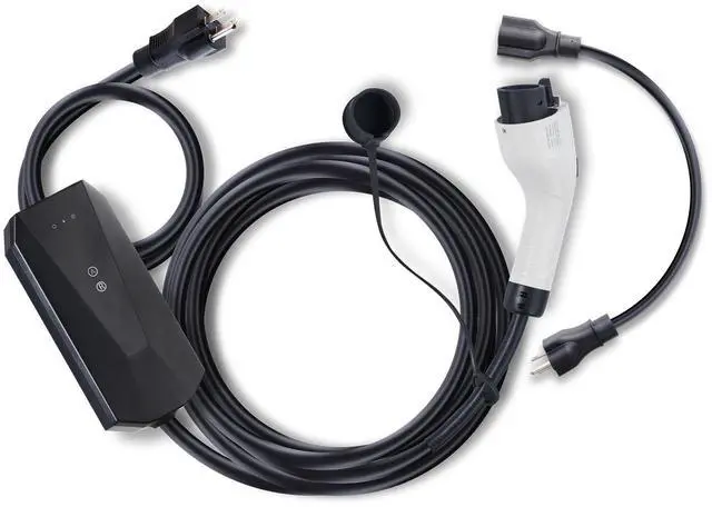 Main image of Level 1+2 Portable EV Charger, 16 Amp 120V or 240V, Electric Vehicle Charger with 28-Foot Charging Cable NEMA 6-20P Plug NEMA 5-15 Adapter, Plug-in Home EV Charging Station for SAE J1772 EVs