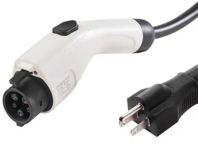 Alt view image 2 of 7 - Level 1+2 Portable EV Charger, 16 Amp 120V or 240V, Electric Vehicle Charger with 28-Foot Charging Cable NEMA 6-20P Plug NEMA 5-15 Adapter, Plug-in Home EV Charging Station for SAE J1772 EVs