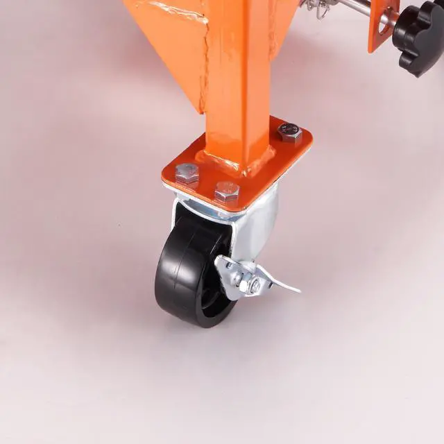 Alt view image 7 of 7 - Hydraulic Motorcycle Lift Table, 350 LBS Capacity Motorcycle Scissor Jack Lift with Wide Deck, J-hooks, 4 Wheels, Hydraulic Foot-Operated Jack Stand for ATV Dirt Bikes
