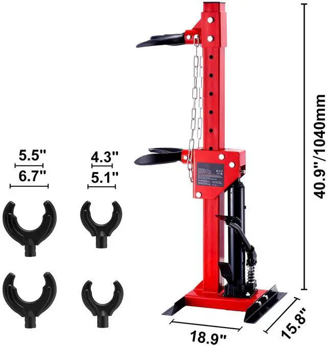 Alt view image 5 of 7 - Strut Spring Compressor, 4.5 Ton/9920 LBS Hydraulic Jack Capacity, 1 Ton Rated Compression Force, Auto Strut Coil Spring Compressor Tool, Hydraulic Spring Compressor for Strut Spring Removing