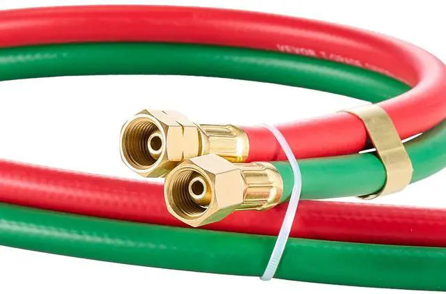 Alt view image 4 of 7 - Oxygen Acetylene Hose 1/4-Inch x 50FT T Grade Hose 300PSI Max Working Pressure