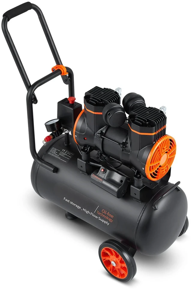 Alt view image 2 of 7 - Air Compressor 6.3 Gallon 1450W 3.35 CFM@ 90PSI with Max. 116PSI Pressure