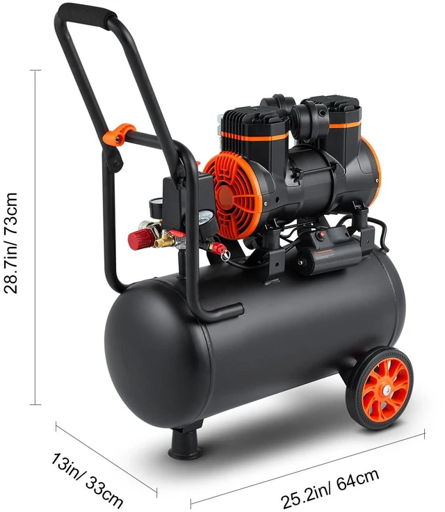 Alt view image 6 of 7 - Air Compressor 6.3 Gallon 1450W 3.35 CFM@ 90PSI with Max. 116PSI Pressure