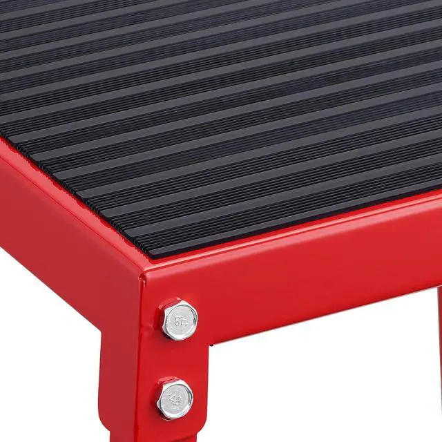 Alt view image 7 of 7 - Plyometric Jump Box, 12 Inch Plyo Box, Steel Plyometric Platform and Jumping Agility Box, Anti-Slip Fitness Exercise Step Up Box for Home Gym Training, Conditioning Strength Training, Red