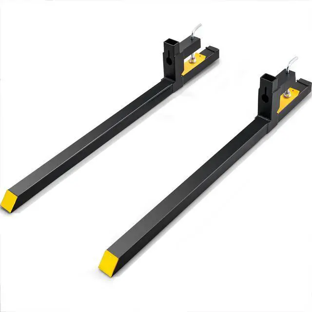 Alt view image 5 of 7 - Clamp on Pallet Forks, 2000 lbs Capacity Pallet Forks, 60" Tractor Bucket Forks, Heavy Duty Front Loader Attachment for Loader Bucket, Tractor, Skid Steer, Tractor Forks for Agriculture and Farm