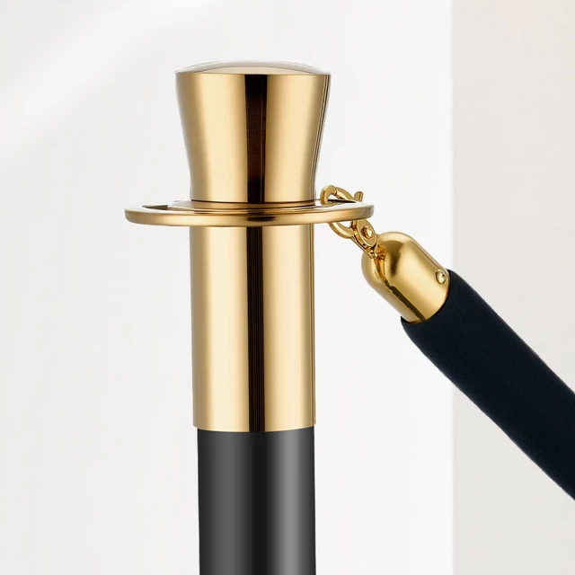 Alt view image 3 of 7 - Stanchions and Velvet Ropes, 6 Pcs Crowd Control Barriers with 4 Black Velvet Ropes, Stainless Steel Stanchion Post Queue with Sand Injection Hollow Base for Theater, Wedding, Party Supplies