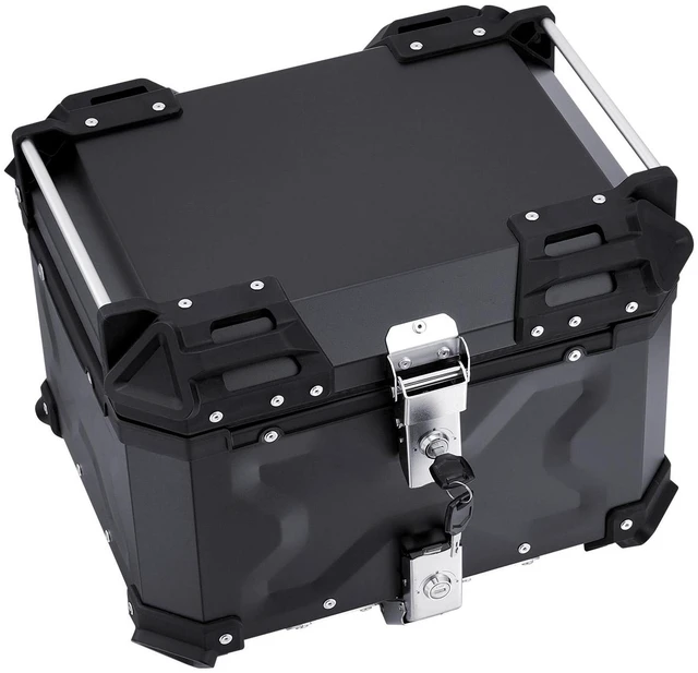 Alt view image 5 of 7 - 55L Motorcycle Top Case Universal Motorbike Tail Box with Leather Lining