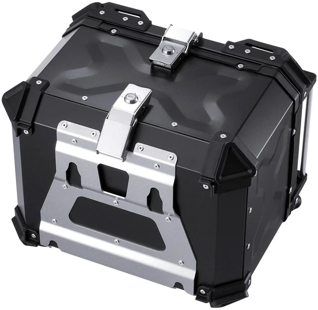 Alt view image 7 of 7 - 55L Motorcycle Top Case Universal Motorbike Tail Box with Leather Lining