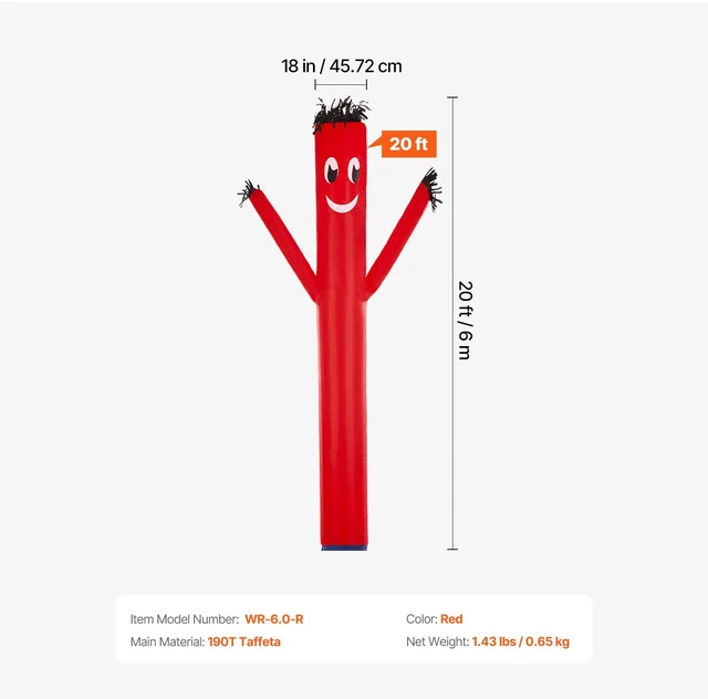 Alt view image 4 of 6 - 20FT Inflatable Advertising Air Wind Tube Wavy Man Dancer (NO Blower)