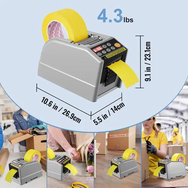 Alt view image 5 of 7 - Automatic Tape Dispenser Adhesive Electric Tape Cutter Packaging Machine Tape Cutting Machine 6-60mm Tape Width