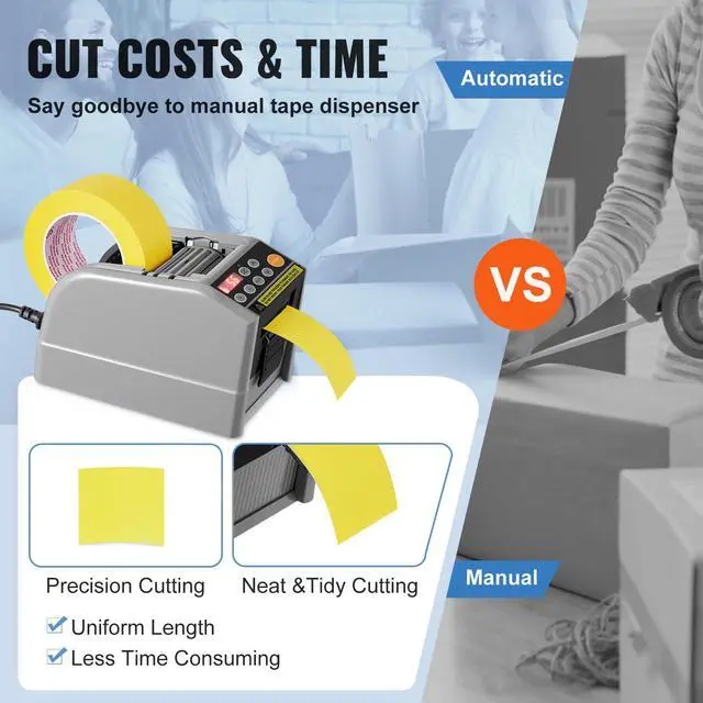 Alt view image 2 of 7 - Automatic Tape Dispenser Adhesive Electric Tape Cutter Packaging Machine Tape Cutting Machine 6-60mm Tape Width