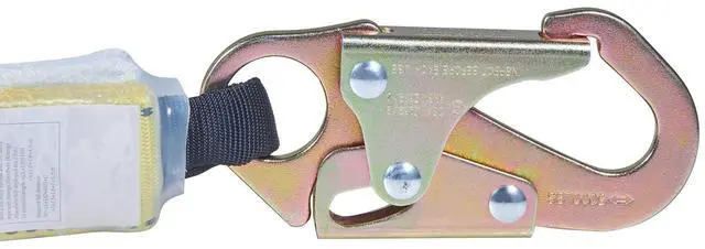 Alt view image 4 of 7 - Vertical Lifeline Assembly, 0.55'' x 25' Fall Protection Rope with 30 KN Breaking Tension, Polyester Roofing Rope with Steel Snap Hooks, Rope Grab, and Shock Absorber, ANSI Compliant