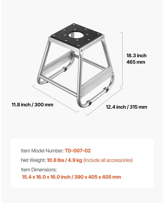 Alt view image 6 of 7 - Dirt Bike Stand 1100 lbs Load Capacity Dirtbike Pit Stand for Moto Maintainence