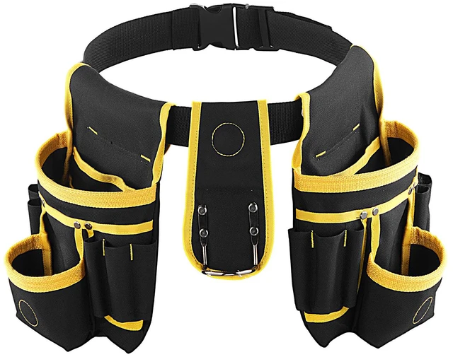 Alt view image 3 of 7 - Tool Belt, Magnetic Tool Pouch for Men, 28 Pockets Heavy Duty Adjustable Utility Belt Detachable Work Bag for Electrician, Carpenter, Construction, Work Apron Organizer, Waist Adjust 31 to 48in