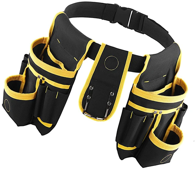 Alt view image 6 of 7 - Tool Belt, Magnetic Tool Pouch for Men, 28 Pockets Heavy Duty Adjustable Utility Belt Detachable Work Bag for Electrician, Carpenter, Construction, Work Apron Organizer, Waist Adjust 31 to 48in
