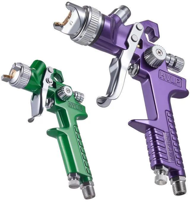 Alt view image 4 of 7 - 3-Piece Air Spray Gun Kit, Professional Auto Paint Spray Gun Set with 3 Nozzles (1/1.4/1.8mm), 3 Cups & Air Regulator, Gravity Feed Automotive Paint Sprayer for Primer, Topcoat & Touch-Up