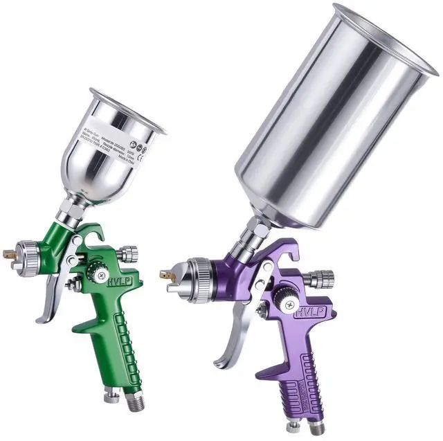Alt view image 7 of 7 - 3-Piece Air Spray Gun Kit, Professional Auto Paint Spray Gun Set with 3 Nozzles (1/1.4/1.8mm), 3 Cups & Air Regulator, Gravity Feed Automotive Paint Sprayer for Primer, Topcoat & Touch-Up