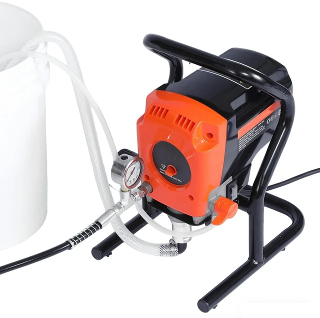 Alt view image 5 of 7 - Stand Airless Paint Sprayer, 900W, 3300PSI High Pressure Airless Sprayer, Cleaning Brush, Hose, Extension Rod, Nozzles, Electric Spray Paint Machine for Interior or Exterior of House, Fence