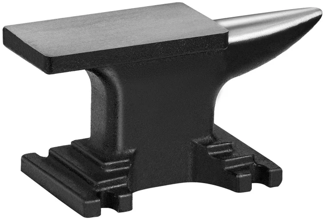 Alt view image 5 of 7 - Single Horn Anvil, High Hardness Rugged Round Horn Anvil Blacksmith,8.8Lbs Cast Steel Anvil,Compact Design and Stable Base, Forge Tools and Equipment, Metalsmith Tool for Bending and Shaping