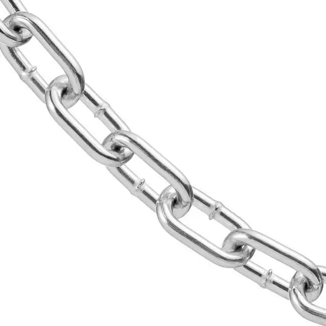 Alt view image 6 of 7 - Grade 30 Chain 1/4 Inch by 100Ft Length Grade 30 Proof Coil Chain Zinc Plated Grade 30 Chain for Towing Logging Agriculture and Guard Rails