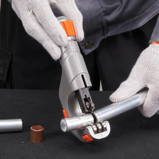 Alt view image 6 of 7 - 3PCS Tubing Cutter Set - Heavy Duty Pipe Cutter 3/16"-2"OD, Mini Tube Cutter 1/8"-7/8" & Deburring Tool, Professional Ultimate Pipe Cutter Set for Stainless Steel, Copper, Aluminum, Plastic Pipe