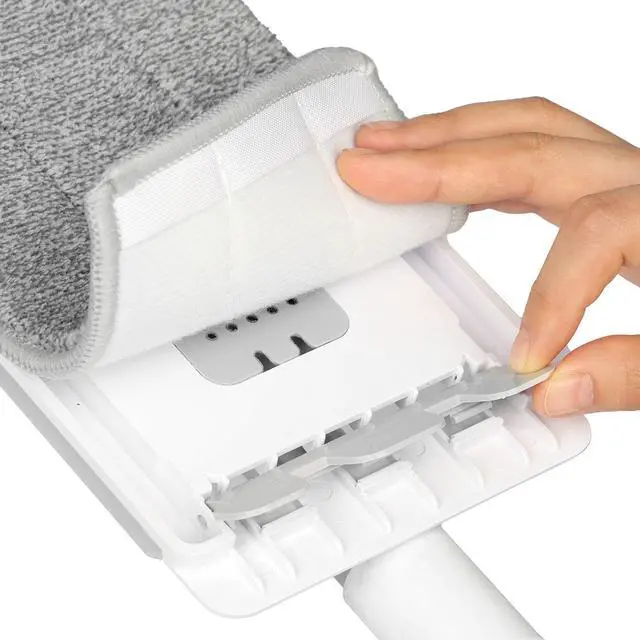 Alt view image 2 of 7 - Flat Mop, Self Wringing, Microfiber Floor Cleaner with 4 Reusable & Washable Pads for Dry & Wet Floor Cleaning, Microfiber Flat Mop with Stainless Steel Handle for Hardwood Laminate Tile Vinyl