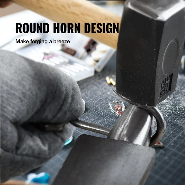 Alt view image 4 of 7 - Single Horn Anvil, High Hardness Rugged Round Horn Anvil Blacksmith,8.8Lbs Cast Steel Anvil,Compact Design and Stable Base, Forge Tools and Equipment, Metalsmith Tool for Bending and Shaping
