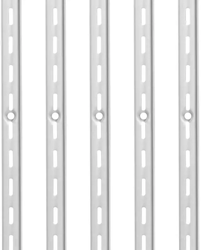 Alt view image 4 of 7 - Shelf Track 39-inch 10 Pack Adjustable Steel Wall Mounted Shelf Pilaster