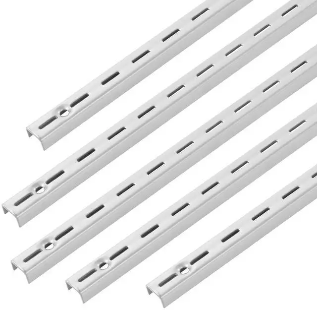 Alt view image 6 of 7 - Shelf Track 39-inch 10 Pack Adjustable Steel Wall Mounted Shelf Pilaster
