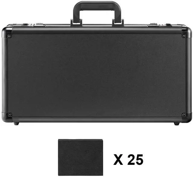 Alt view image 2 of 7 - Graded Card Storage Box, 5 Slots, Graded Sports Cards Holder Carrying Case with Coded Lock Foam Dividers, for 162 PSA Graded Cards 115 BGS Cards 130 SGC Cards 585 Top Loaders or 999+ Loose Cards