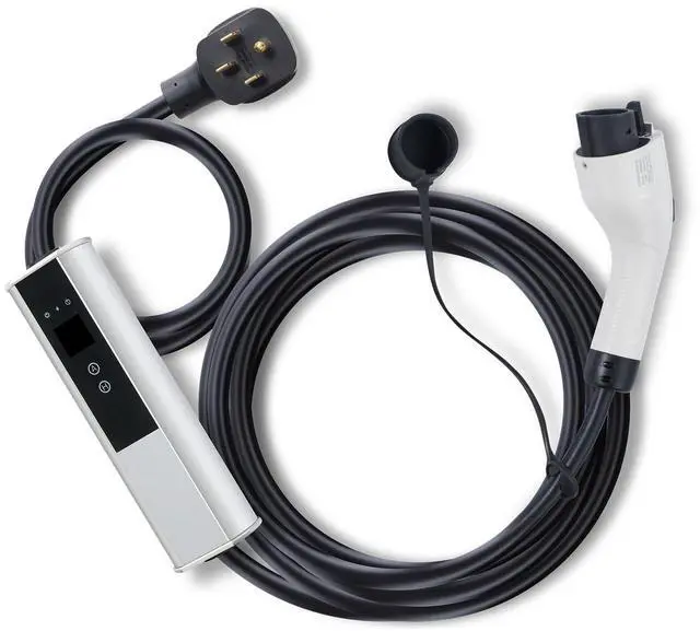 Alt view image 7 of 7 - Level 2 Portable EV Charger, 40A 240V, Electric Vehicle Charger with 25 ft Charging Cable NEMA 14-50P Plug, 40A/32A/24A/16A Adjustable Current Plug-in Home EV Charging Station for SAE J1772 EVs