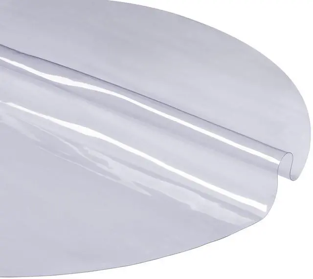 Alt view image 2 of 7 - Clear Table Cover Protector, 48 inch/1230 mm Round Table Cover, 1.5 mm Thick PVC Plastic Tablecloth, Waterproof Desktop Protector for Writing Desk, Coffee Table, Dining Room Table