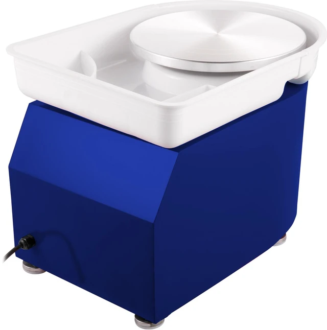 Alt view image 5 of 7 - Pottery Wheel 28cm Pottery Forming Machine with Detachable Basin Foot Pedal Control 350W Art Craft DIY Clay Tool for Art Craft Work and Home DIY Blue, 18 Piece