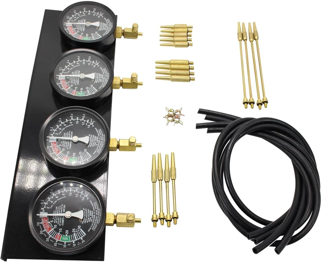 Alt view image 3 of 7 - Fuel Vacuum Carburetor Synchronize Tool Kit Fuel Vacuum Carburetor Synchronizer carb sync Gauge Set with Rubber Hose