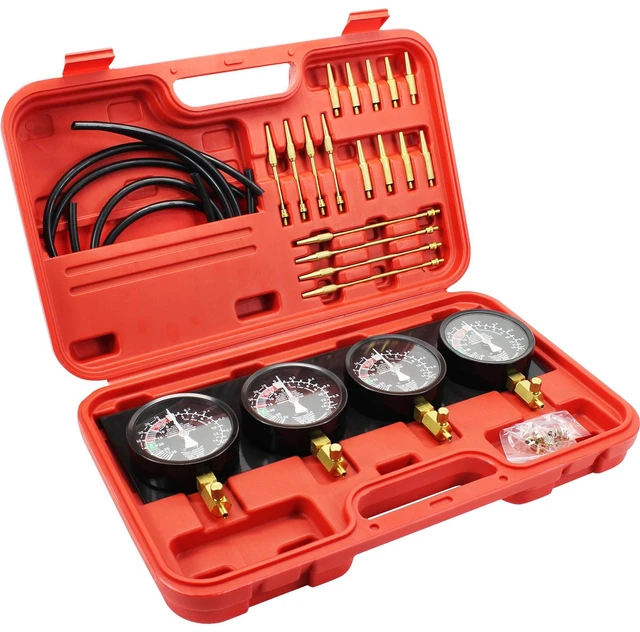 Alt view image 2 of 7 - Fuel Vacuum Carburetor Synchronize Tool Kit Fuel Vacuum Carburetor Synchronizer carb sync Gauge Set with Rubber Hose