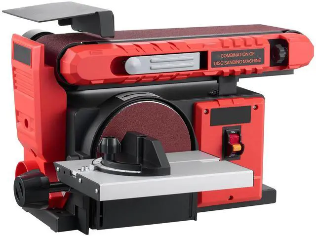 Alt view image 5 of 7 - 6" Disc Sander & 4" x 36" Belt Sander, 400W Professional Belt Disc Sanders Combo with 0 - 45° Adjustable Worktable & Dust Collection Port for Woodworking, Knife Sharpening, DIY Crafting