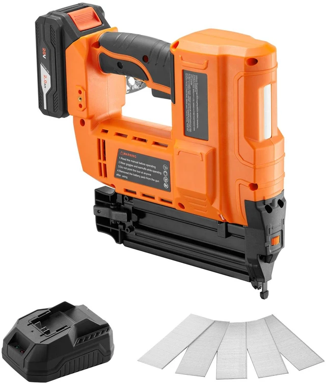 Main image of Cordless Brad Nailer, 18 Gauge, 20V Battery Powered Nail Gun, with 500 pcs Nails, 2.0 Ah Li-ion Battery and Charger, Adjustable Nailing Depth, for Home Improvement, Woodworking, DIY Project
