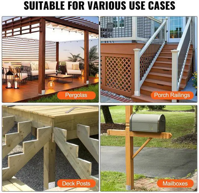 Alt view image 2 of 7 - 8"x 8" Post Base, 1Pcs Stainless Steel Adjustable Post Anchor Bracket(Internal 7.8 x 7.3"), Adjustable Post Base for Pavilion Deck Porch Handrail Railing Support Decorative Anchor Plate