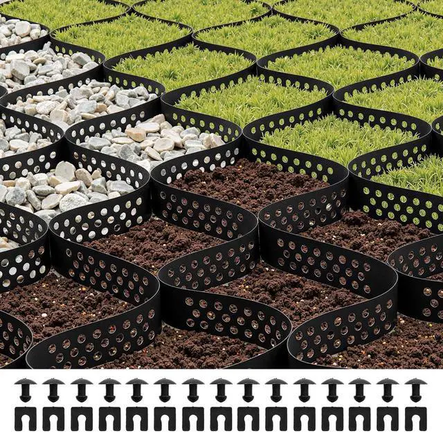 Alt view image 2 of 7 - Ground Grid 2-Inch Depth Geocell Grid 17.06x8.86 FT / 5200x2700 mm for Gravel