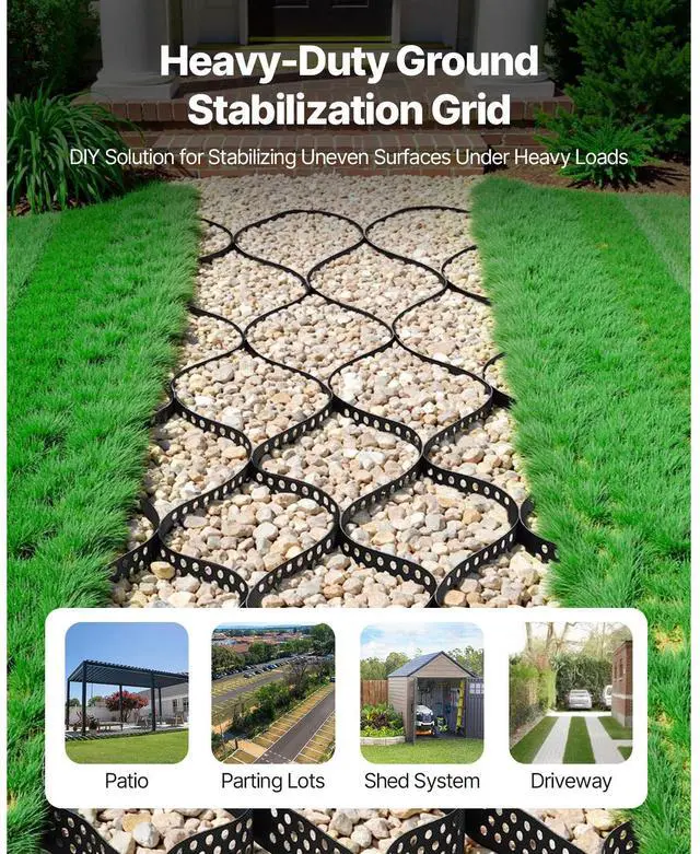 Alt view image 7 of 7 - Ground Grid 2-Inch Depth Geocell Grid 17.06x8.86 FT / 5200x2700 mm for Gravel