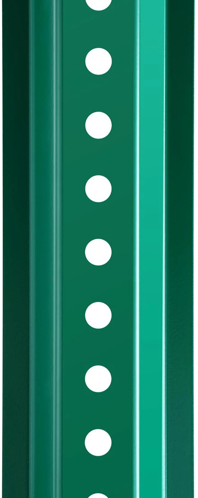 Alt view image 3 of 7 - 6FT U-Channel Sign Post, 4Pack Green Heavy Duty Steel Fixed Fence Post, Steel Fence U-Channel Sign for Garden, Courtyard, Farm or Traffic Intersection