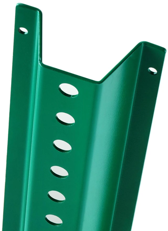 Alt view image 2 of 7 - 6FT U-Channel Sign Post, 4Pack Green Heavy Duty Steel Fixed Fence Post, Steel Fence U-Channel Sign for Garden, Courtyard, Farm or Traffic Intersection