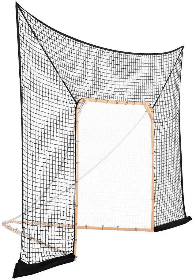 Alt view image 3 of 7 - 12x9 ft Hockey Lacrosse Goal Backstop Training Net Extended Coverage Net Only