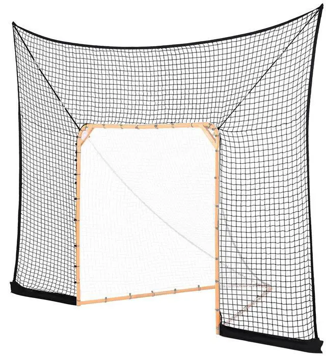 Alt view image 7 of 7 - 12x9 ft Hockey Lacrosse Goal Backstop Training Net Extended Coverage Net Only
