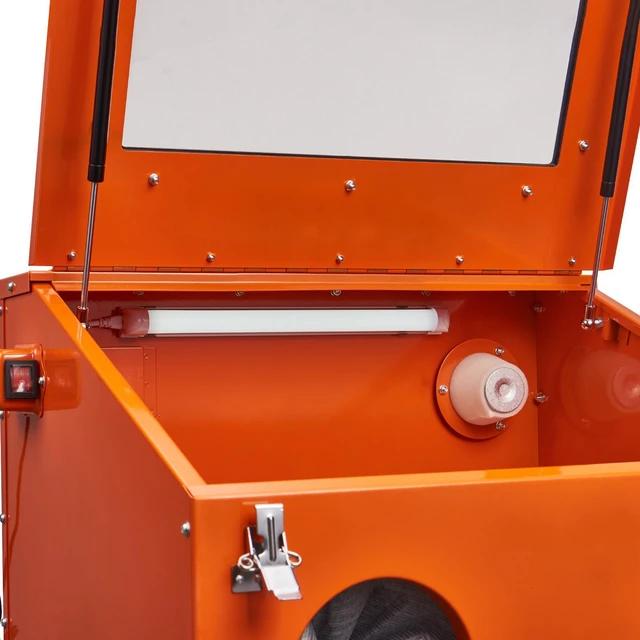Alt view image 2 of 7 - 40 Gallon Sandblasting Cabinet, 40-120PSI Portable Benchtop Sand Blasting Cabinet, Heavy Duty Steel Sand Blaster with Blasting Gun & 4 Ceramic Nozzles for Paint, Stain, Rust Removal