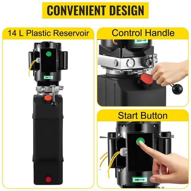 Alt view image 3 of 7 - Hydraulic Pump 2950 PSI 60HZ Hydraulic Power Unit 3 HP 220V Hydraulic Power Pack for 2 & 4 Post Lifts Car Lift Hydraulic Power Unit with 3.5 Gallon Reservoir